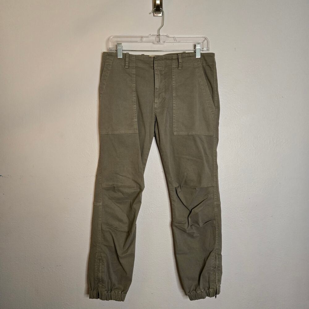 Casual Relaxed Cropped Military Pant Gray 6 Utility Zip Jogger Nili Lotan